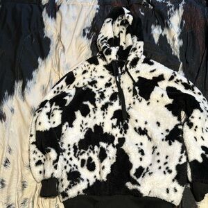 Cow print hoodie
